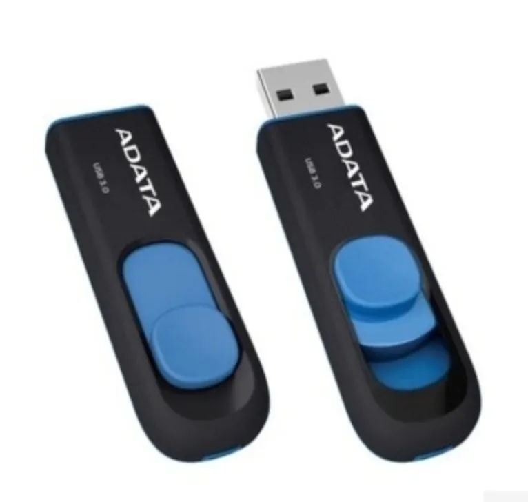 Adata UV128 USB 3.2 Gen 1 Flash Drive, stik memori 16GB hingga 128GB logam baru 3.2 Gen 1 pendrive Disk