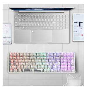 K10 con cable 100 teclas RGB retroiluminado transparente Keycap Hot Swap Gaming mecánico USB 3,0 teclado para escritorio usado - Product Image 1
