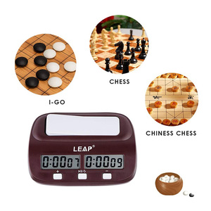 Orologio da scacchi Timer da scacchi digitale professionale conto alla rovescia Timer con orologio gioco da tavolo Bonus e ritardo con custodia