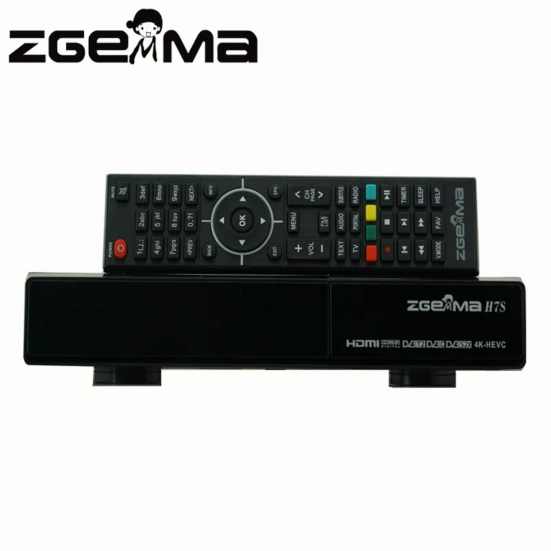 H7S Satellite Tv Decoder Box 2 * DVB-S2/S2X + DVB-T2/C Tuner built-in and USB PVR Support of external HDD