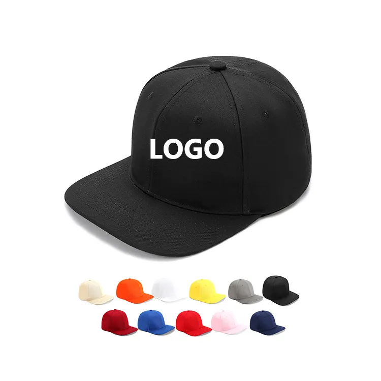 Cappello da cappellino con bordo piatto Hip Hop con bordo piatto per cappelli regolabili con 6 pannelli Vintage con cappello Snapback