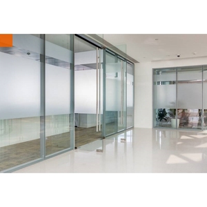 Modular <strong>Systems</strong> Visible Frame Glass <strong>Partition</strong> Tempered Single Glass Room Dividers - Product Image 4