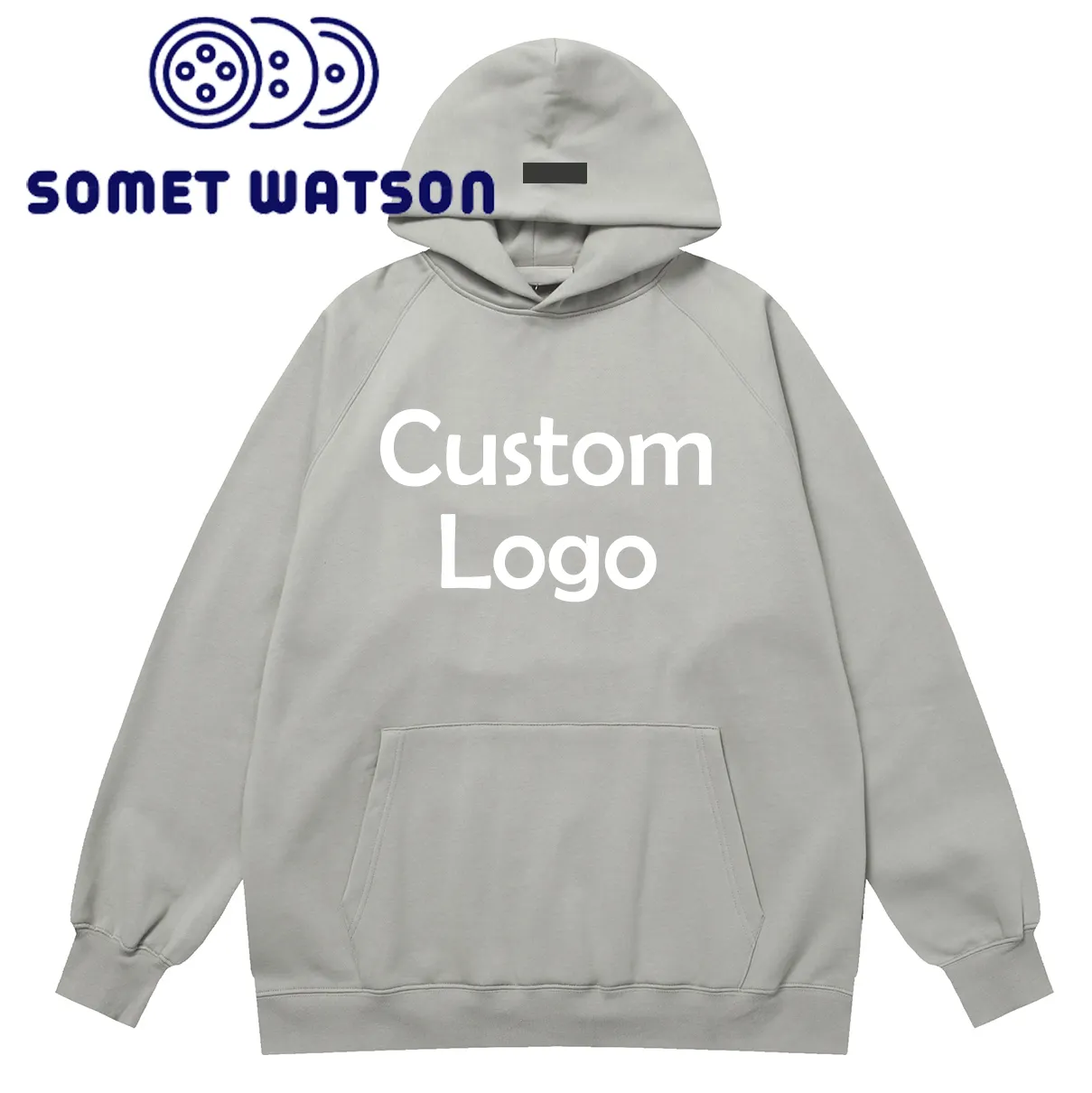 Grosir merek desainer Hoodie berkualitas tinggi esensial logo kustom 100% katun gambar Pullover Hoodie bulu domba untuk pria