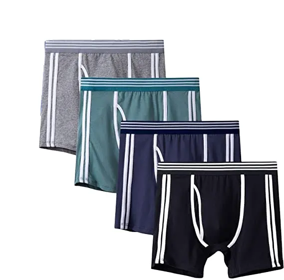 Venta al por mayor de fábrica, pantalones cortos cómodos de color liso para hombre, calzoncillos bóxer para hombre, ropa interior para hombre