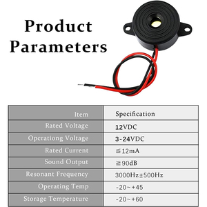 5pcs SFM-20B Active Buzzer 95dB Alarm DC3-<strong>24V</strong> Continuous Sound for <strong>Arduino</strong> Raspberry Pi DIY - Product Image 5