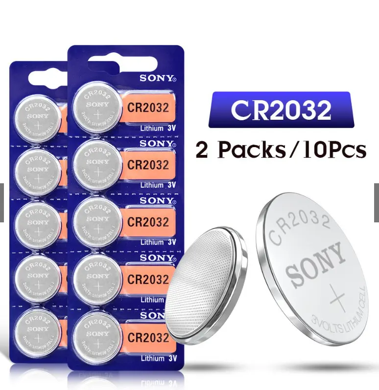 सोनी के लिए 10pcs CR2032 3V मूल लिथियम बैटरी घड़ी रिमोट कंट्रोल कैलकुलेटर सीआर 2032 इलेक्ट्रॉनिक बटन सेल सिक्का बैटरी