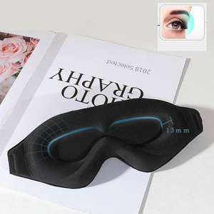 Derin fincan nefes bellek köpük uyku göz maskesi kapak 3D konturlu fincan uyku göz maskesi ve ayarlanabilir kayış ile körü körüne - Product Image 2
