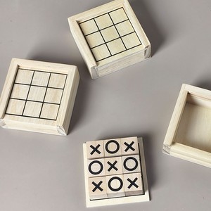 Yüksek kalite Mini ahşap Tic-Tac-Toe oyunu XO satranç parti masa yap-boz oyunları kurulu oyuncak çocuklar için - Product Image 2