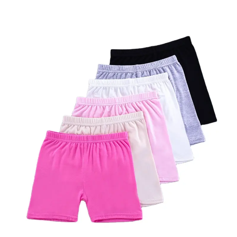 Boxer fin pour enfant, sous-vêtements antibactérien, short de sécurité, à longues jambes, culottes courtes pour filles, été 2021