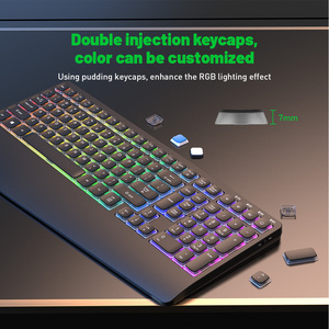 Oficina, teclado para juegos inalámbrico RGB Teclado mecánico de bajo perfil Bluetooth teclas de doble inyección, el color se puede personalizar - Product Image 3