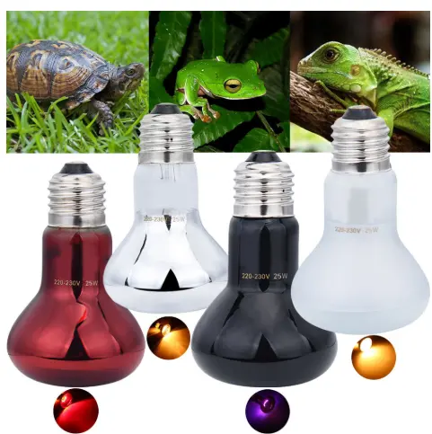 Lámpara de calefacción para reptiles, luz de día y noche para animales, lámpara de calor para reptiles y anfibios, UV