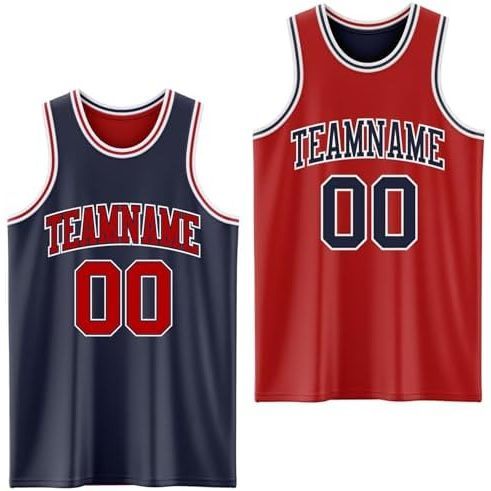 Navy Blue and Red
