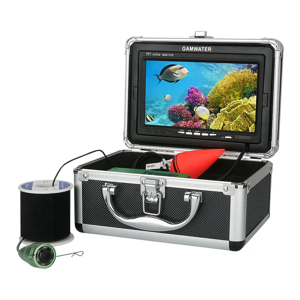 Vendita diretta in fabbrica 10M-30M Monitor da 7 pollici 1000tvl fish finder videocamera per pesca subacquea con 6 luci a infrarossi