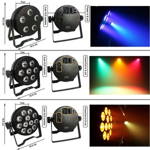 6in1 RGBAW UV IR Remote <strong>Control</strong> 12x8 <strong>Dmx</strong> Flat Led Par Can Light <strong>with</strong> Great Wash Effect for Live Events - Product Image 5