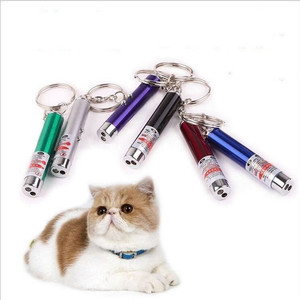 2 in 1 LED lazer işaretçi kedi interaktif oyuncak USB kırmızı işık kedi fare kovalayan oyuncak komik elektrikli kedi oyuncaklar ile metal anahtarlık - Product Image 1