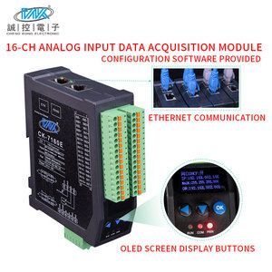 16-Channel Analog <strong>Input</strong> IO Module with Ethernet/IP Modbus RS485 <strong>Data</strong> Converters Digital Interface Type for Voltage Acquisition