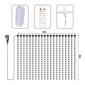 Smart Curtain <strong>String</strong> Light <strong>LED</strong> Hanging Fairy Light Pattern Text <strong>Programmable</strong> Music Sync Remote Christmas Lights Curtain Outdoor - Product Image 3