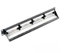 UTPパッチケーブル用バックバー付き24ポートCat6Cat5パッチパネルネットワーク配信フレーム - Product Image 3