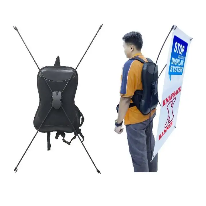 Wholesale Cheap Walking Advertising Backpack X Banner promotional backpack banner