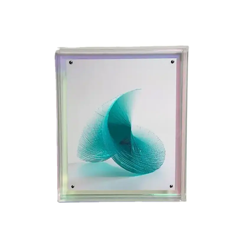 Nuovo arrivo bellezza colorata a parete desktop acrilico shadow box telaio per la casa
