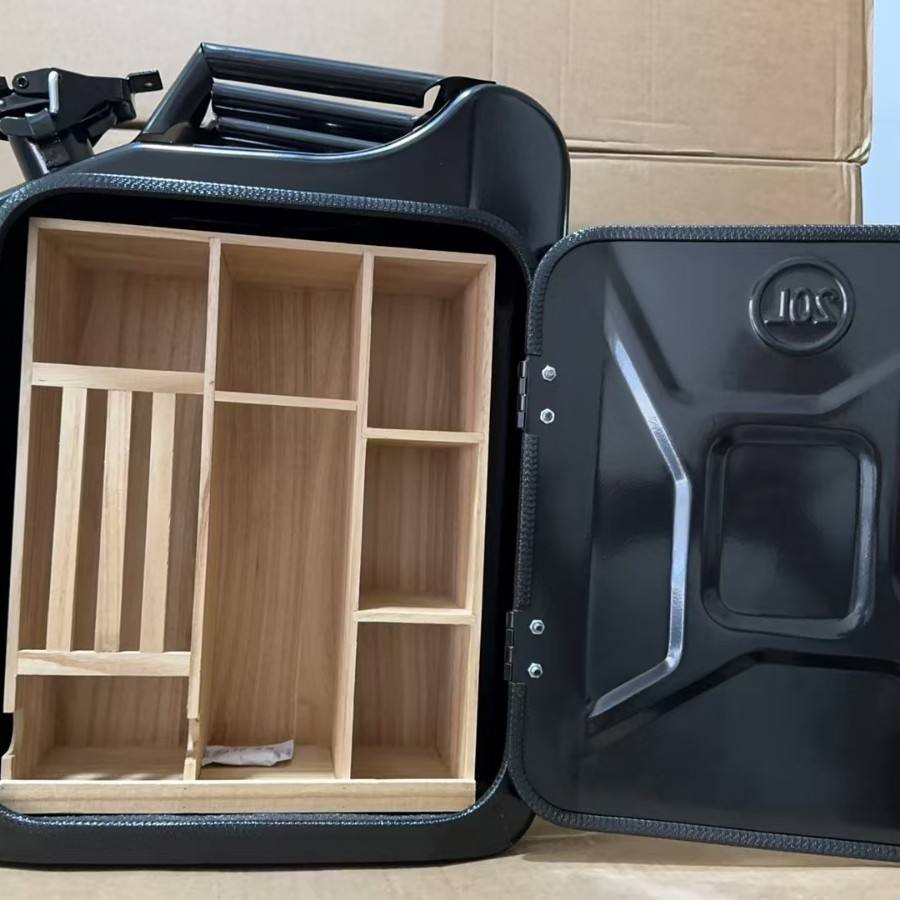 Gabinete de vino de estilo americano (negro)