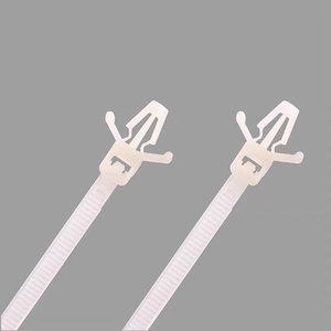 Empurre Mount Cable Tie Auto Bloqueio Nylon PA66 Releasable gancho laço laços