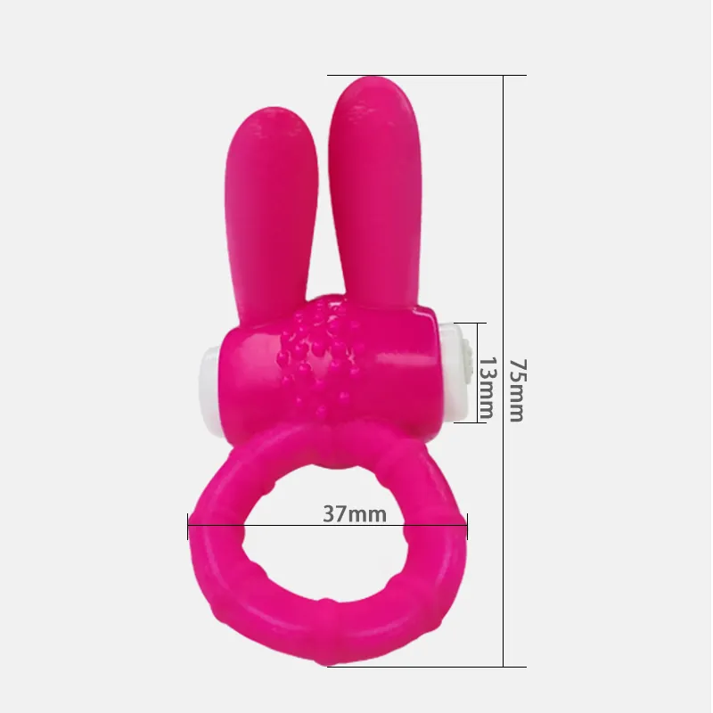 Vibromasseur de poche anneau pour bite de lapin éjaculation retardée anneau pour bite vibrant de pénis jouet sexuel pour hommes et adultes