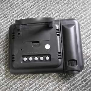 P608เครื่องฉายเวลา LED ตั้งโต๊ะ, โปรเจ็คเตอร์ปฏิทินนาฬิกาปลุกแบบดิจิตอลหน้าจอสีแสดงนาฬิกาปฏิทินสภาพอากาศ