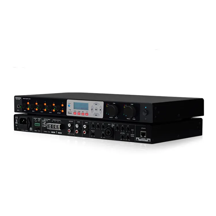 DTA-2300 No Fan Design Digital Power Amplifier 100V/70V/4-8ohm Stereo Mono Mode PFC 100~240VAC PA Amplifier Audio Console Mixer