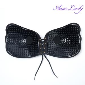 Màu đen xanh trắng Nude Màu dính áo ngực quây dính vô hình đẩy lên vải brassiere - Product Image 3