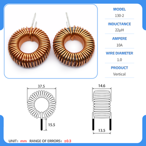 10UH 15UH 22UH kırmızı manyetik halka indüktörler bobinleri ile dijital amplifikatör ses sınıfı D filtre - Product Image 5