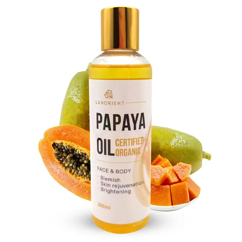 LANORIENT marque privée naturel organique blanchissant éclaircissant hydratant corps visage huile de papaye pour éclaircir la peau