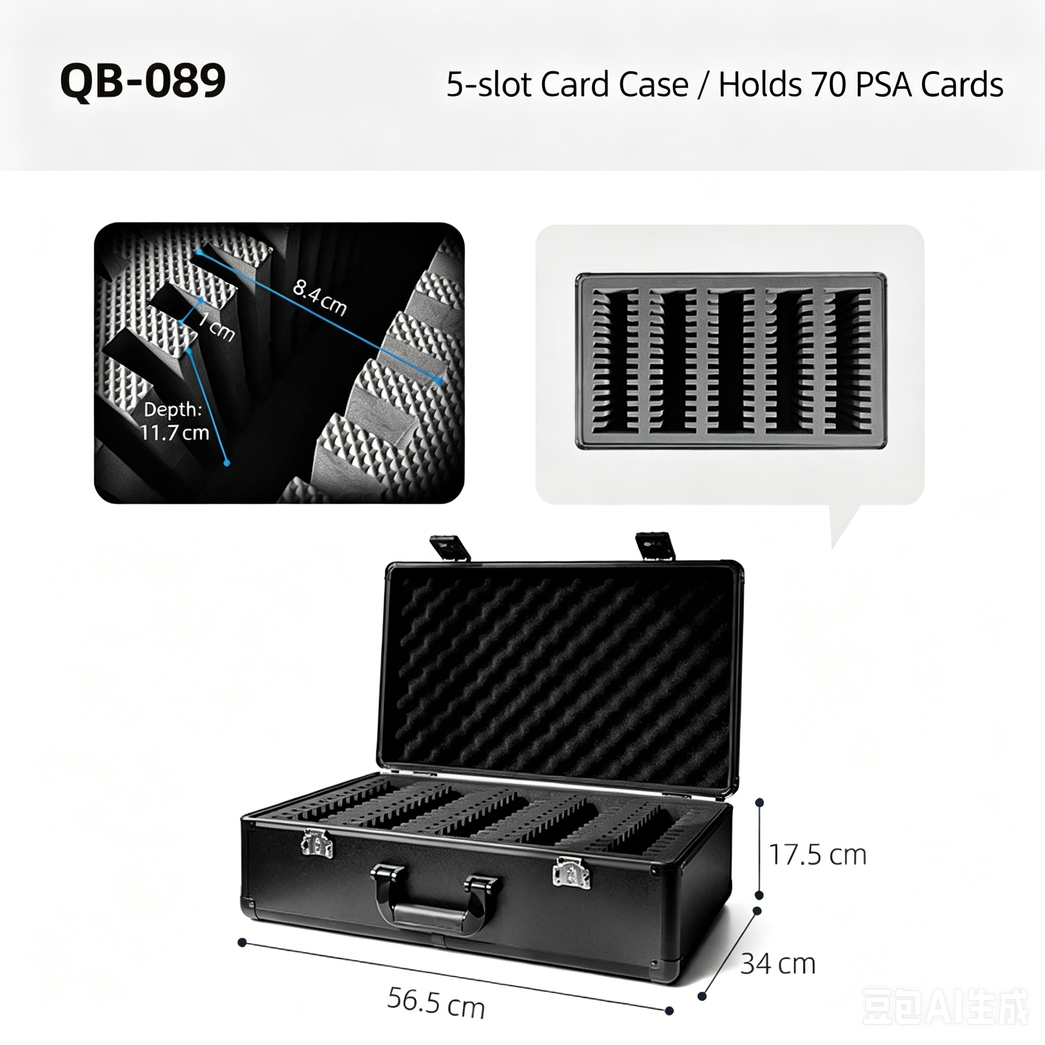 5-Slot Graded Card Brick Storage Case