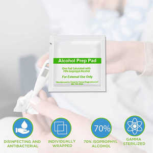 แผ่นปลอดเชื้อ75% ไอโซโพรพิลแอลกอฮอล์ทางการแพทย์ห่อแยกต่างหากติดฉลากตามต้องการ - Product Image 6