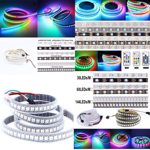 5v WS2812B LED şerit işıklar 1M-5M WS2812 USB 5050 RGB mavi diş kızılötesi uzaktan kumanda Festival için esnek lamba diyot led - Product Image 6