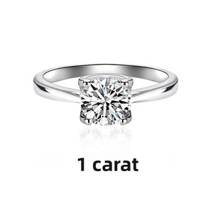 925 Sterling Silver Bốn Móng Vuốt Đầu Bò Moissanite Vòng Đa Năng Sang Trọng Thời Trang Của Phụ Nữ Đề Nghị Nhẫn Cưới - Product Image 3