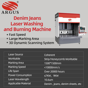 Argus 300W CO2 Laser jeans máy lớn Định dạng khắc galvo Laser denim rửa tàu khu trục nhà sản xuất - Product Image 2