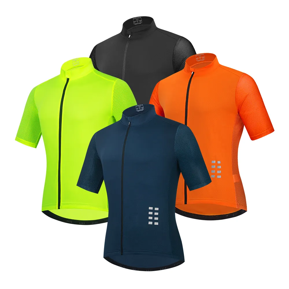 WOSAWE Men Cycling Jersey Mesh MTB Maillot Bike Shirt Downhill Jersey Breathable Pro Team Mountain Bicycle Cycling Clothing