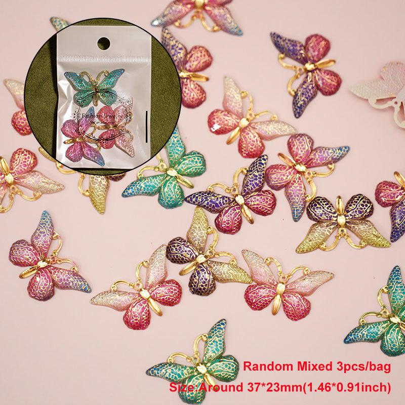09 Shiny Butterfly A 3pcs