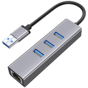 USB千兆以太网适配器1000Mbps USB集线器3.0局域网有线网卡Rj45端口USB分离器Win/Mac电脑 - Product Image 1