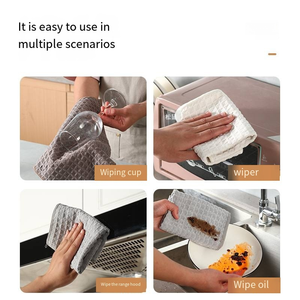Multi-functional Large Coffee Specific Absorbent Quick Dry Cleaning Cloth <strong>Big</strong> Waffle Grid Design Kitchen <strong>Towel</strong> - Product Image 5