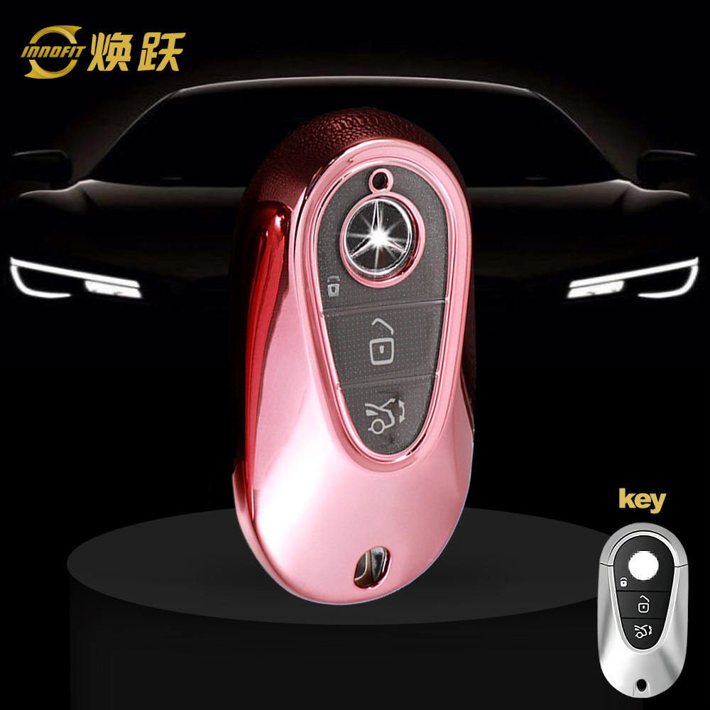 MEA1T1-White Transparent Button-Rose Gold Plating