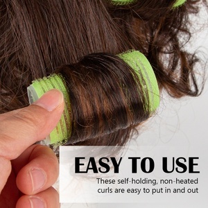 5 גדלים זמינים שיער curlers ללא חום שיער curlers curlers dify עצמי גמיש אחיזה פלסטיק שיער גדולים סטיילינג