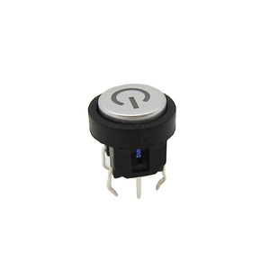 10mm LED-Schalter spst Leiterplatte halterung Druckknopf schalter Gummistiefel-Druckknopf schalter - Product Image 1