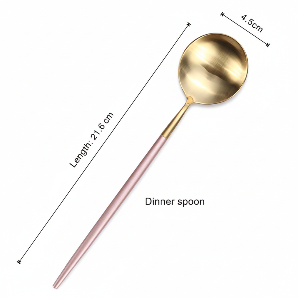 Cuillère à dîner en or rose
