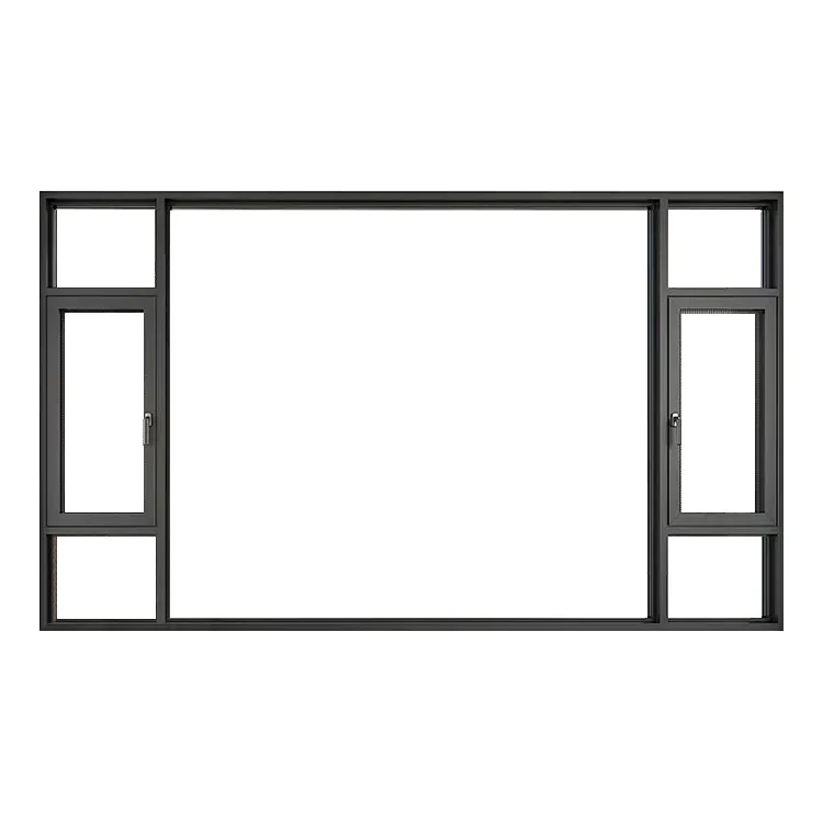 Espaciador de borde cálido de plástico térmico Lowe, ventanas abatibles de aluminio de vidrio templado con aislamiento térmico TPE con vidrio 4SG