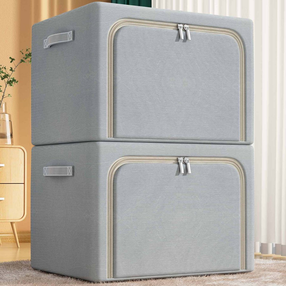 Windowless double-opening privacy style, light gray