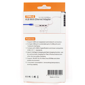 Hub USB tipo-c con 3 porte adattatore RJ45 convertitore di rete 100M/1000M per computer assortiti in magazzino! - Product Image 4
