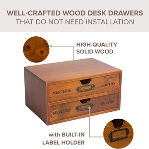 Mộc Mạc 4-Ngăn Kéo Đứng Loại Nhà Văn Phòng Bàn Tổ Chức Bằng Gỗ Hộp Lưu Trữ Với Nắp Đậy Trường Văn Phòng Nguồn Cung Cấp Hàng Ngày Lưu Trữ - Product Image 6