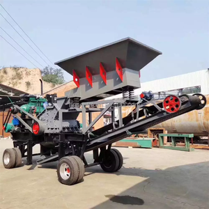 Di động máy nghiền con lăn với điều khiển PLC và động cơ AC cho Vàng/quặng & mỏ đá Khai Thác-năng suất cao rung màn hình máy nghiền - Product Image 1